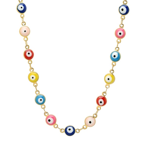 Evil Eye Stainless Steel Necklace - Picture 1 of 2